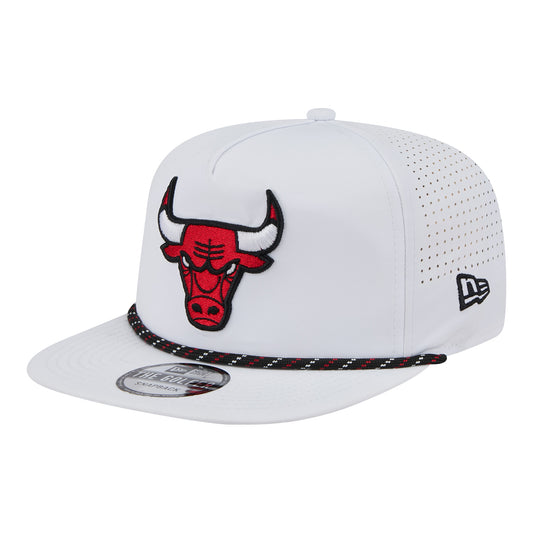 Chicago Bulls New Era Performance Golfer Rope Hat - Front Left View