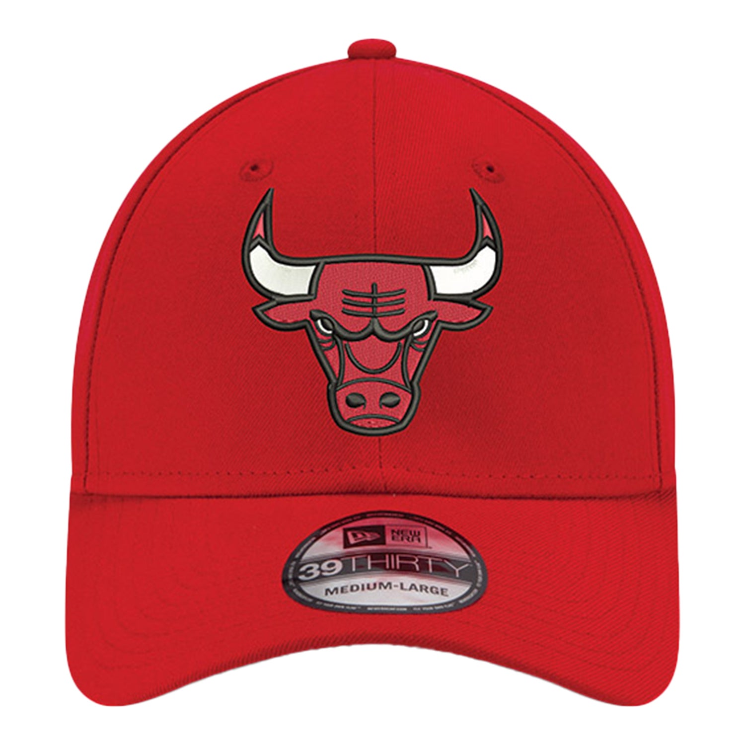 Chicago Bulls New Era 3930 Core Classic Flex Fit Hat In Red - Front View