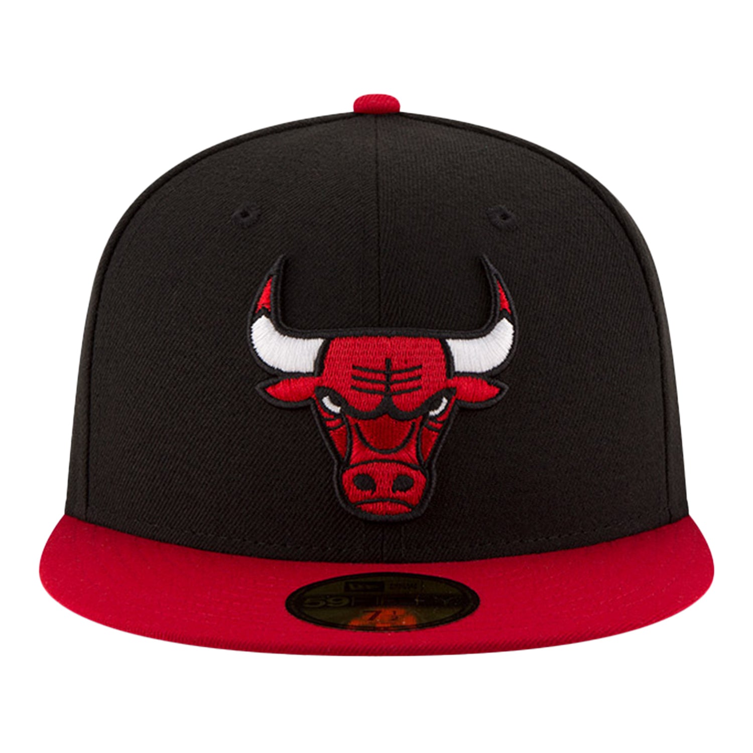 Chicago Bulls New Era 59Fifty Two-Tone Core Classic Fitted Hat In Black - Front View