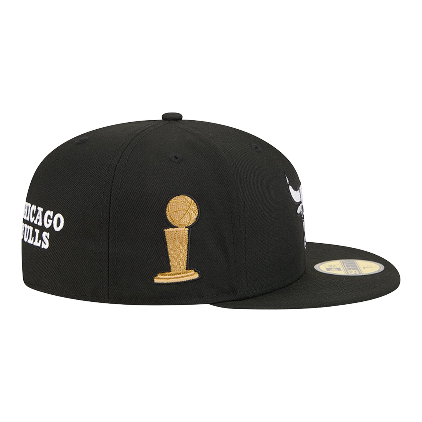 Chicago Bulls New Era Alpha Industries 5950 Fitted Hat - Side View 