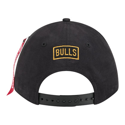 Chicago Bulls New Era Alpha Industries 940MC Snapback in Black - Back View