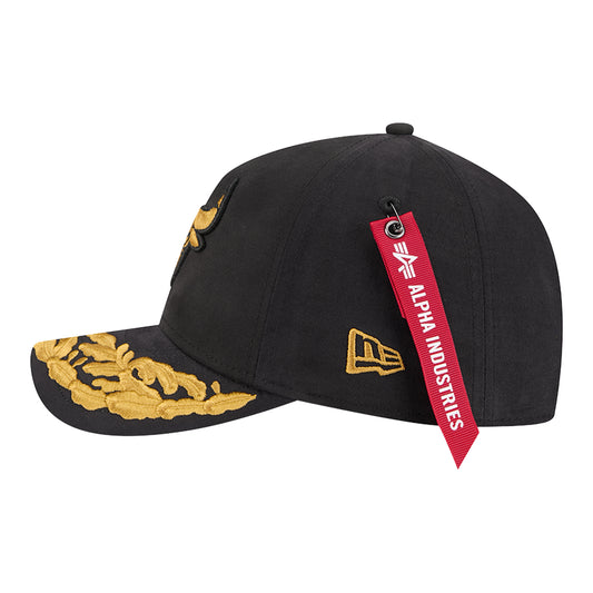Chicago Bulls New Era Alpha Industries 940MC Snapback in Black - Front Left View