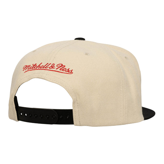 Chicago Bulls Mitchell & Ness Across the Board Snapback - Front Left View
