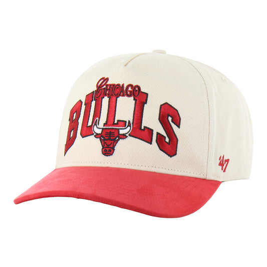 Chicago Bulls 47 Brand Inbounds Hook Hitch Snapback in White - Front Left View