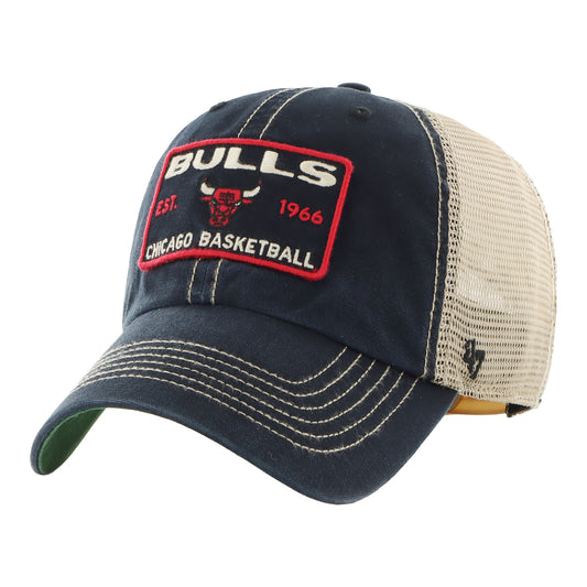 Chicago Bulls 47 Brand Wabash Patch Clean Up Hat in Navy - Front Left View