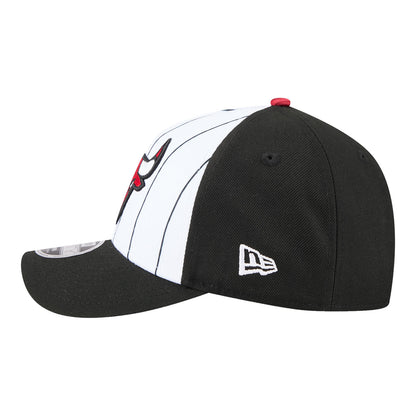 Chicago Bulls New Era 2025 Tip-Off 940MC Snapback in Black and White - Left Side View