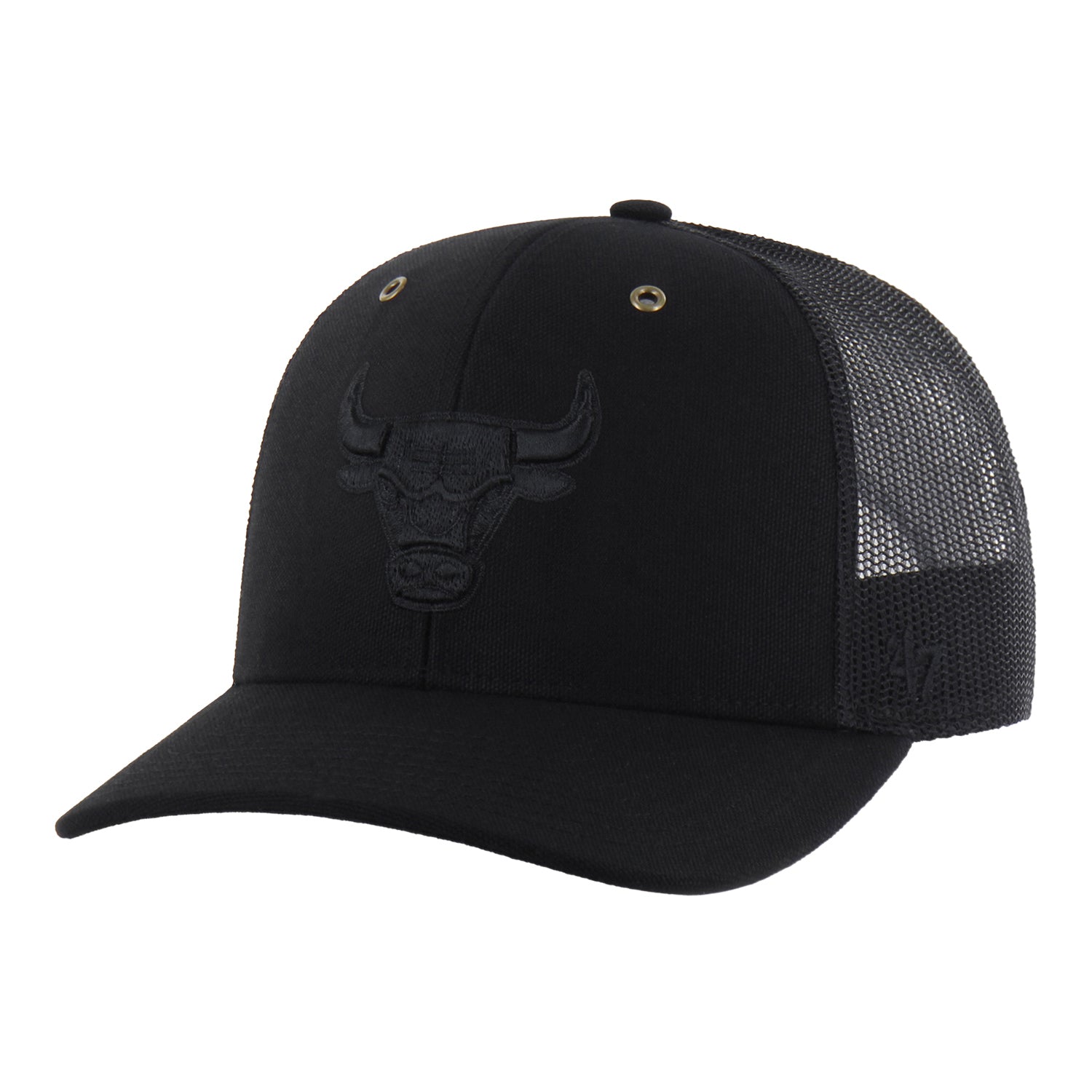 Chicago Bulls 47 Brand Carhartt Black Trucker Hat in Black - Front Left View