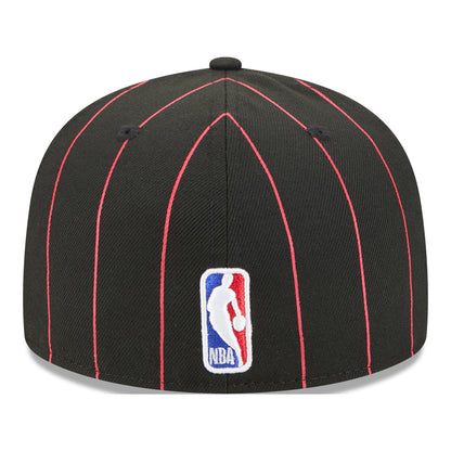 Chicago Bulls New Era 2025 Statement 5950 Fitted Hat in Black - Back View