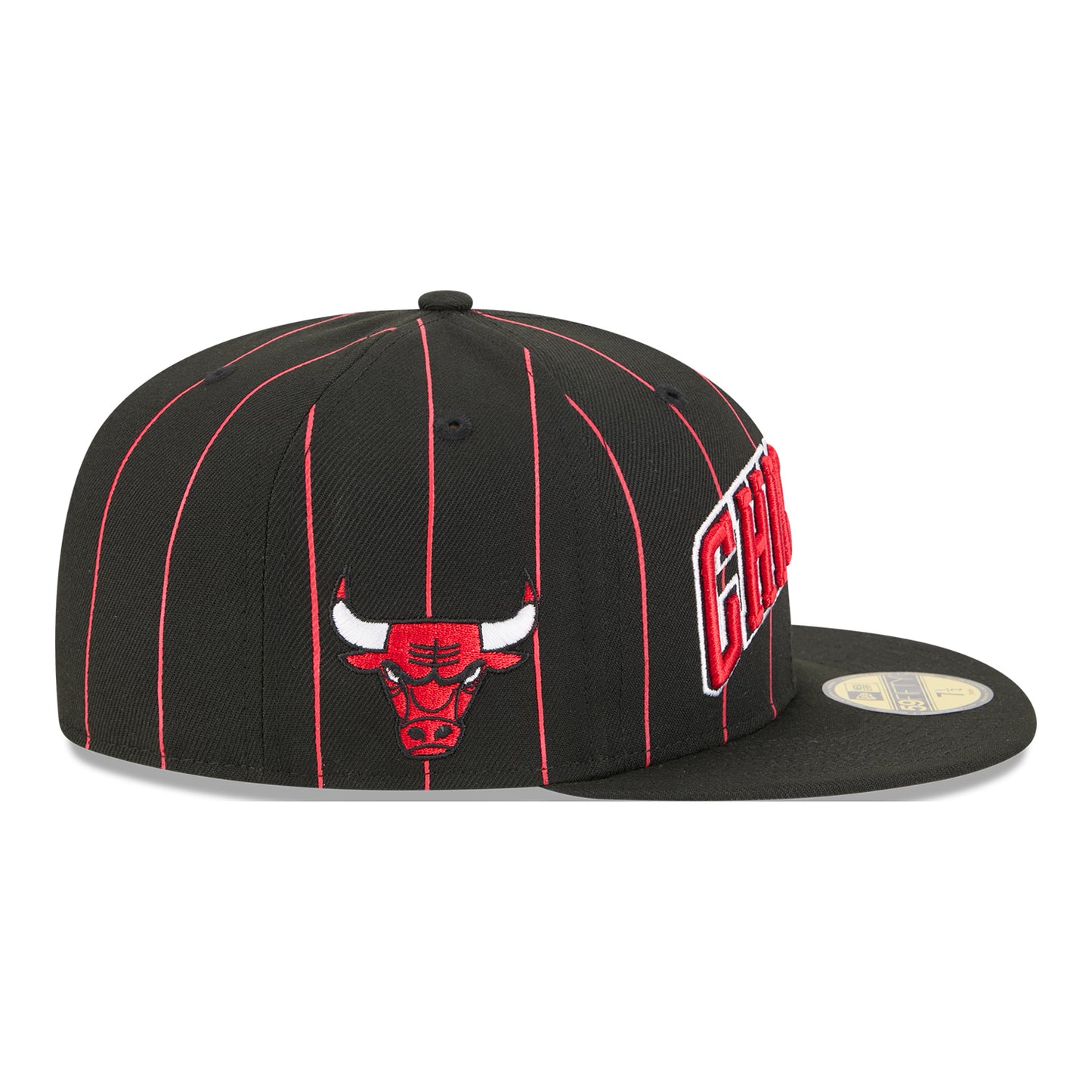 Chicago Bulls New Era 2025 Statement 5950 Fitted Hat in Black - Right side View