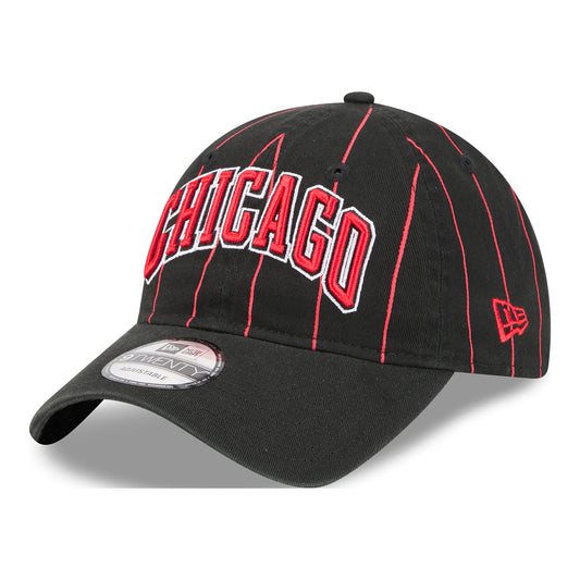 Chicago Bulls New Era 2025 Statement 920 Adjustable Hat in Black - Front Left View