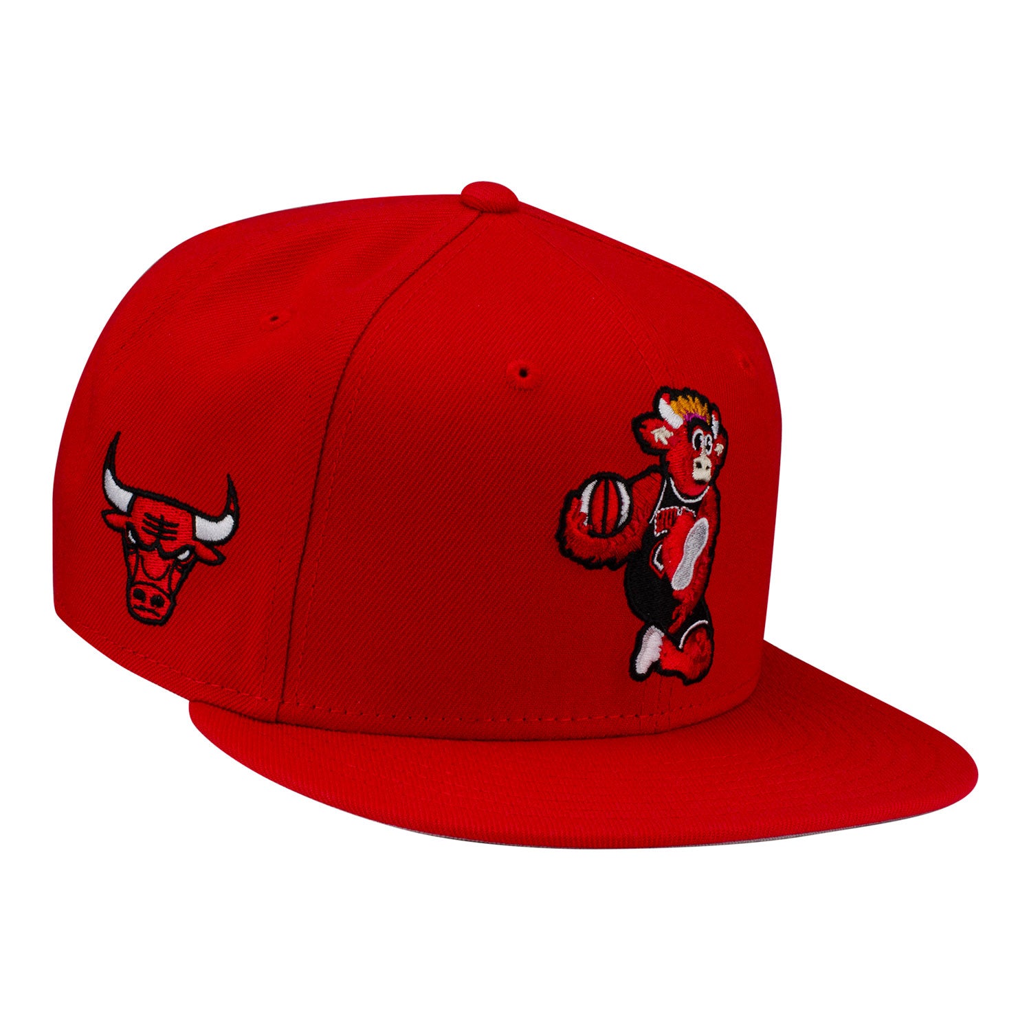 Chicago Bulls New Era Benny Dunking 950 Snapback in Red - Front Right View 