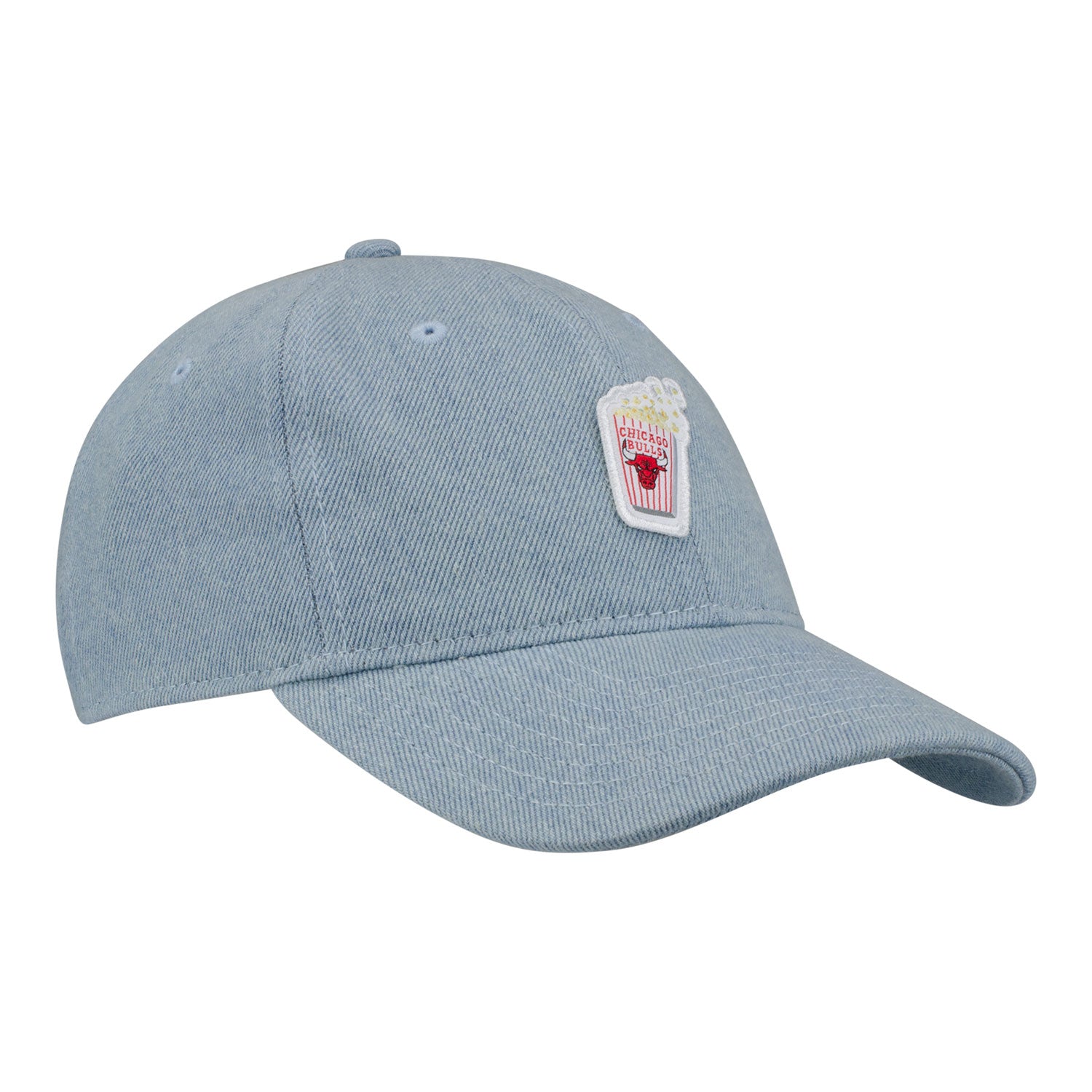 Chicago Bulls New Era Benny Popcorn 920 Adjustable Hat in Blue - Front Right View