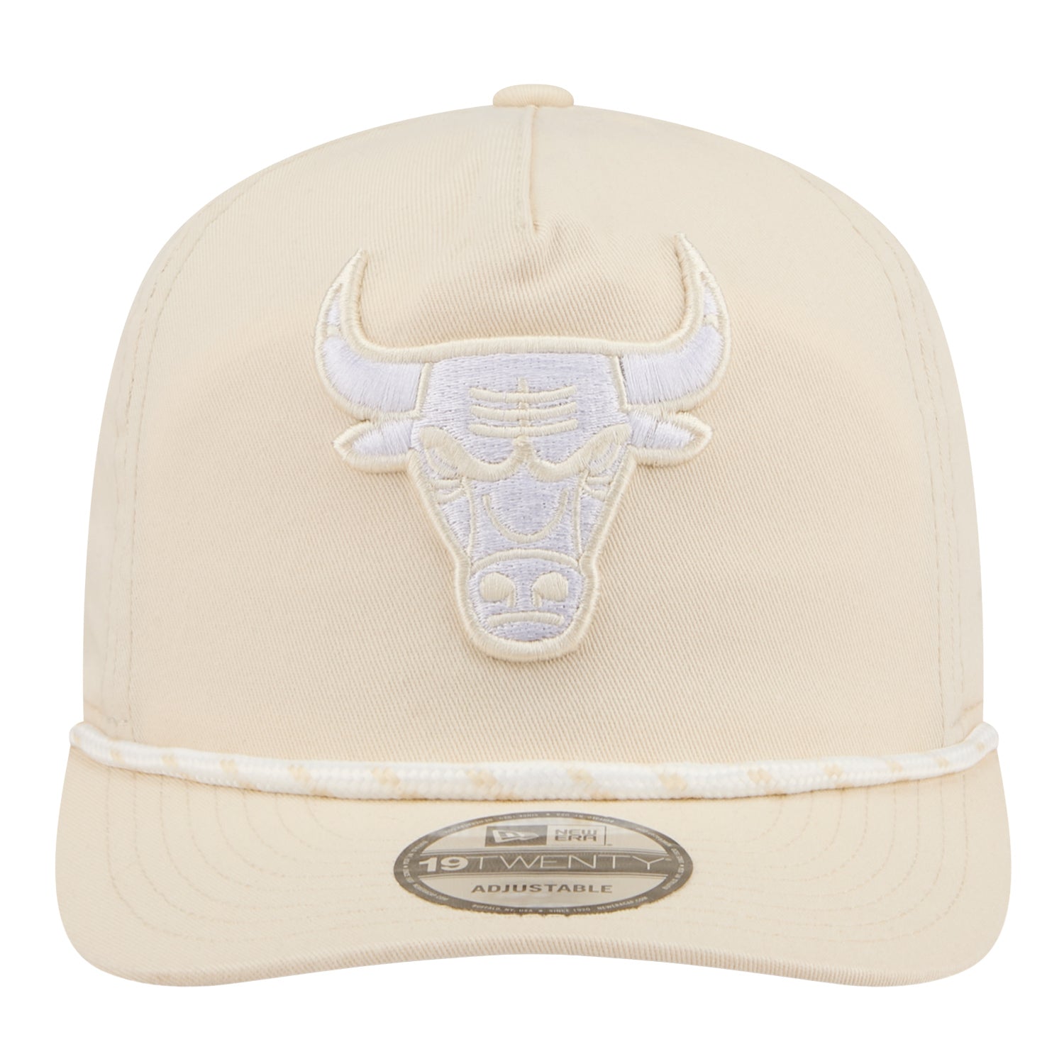 Chicago Bulls New Era Color Pack Tonal Cream 1920 Rope Snapback in White - Front View