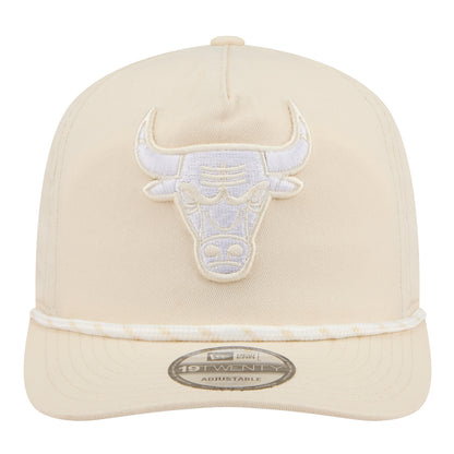 Chicago Bulls New Era Color Pack Tonal Cream 1920 Rope Snapback in White - Front View