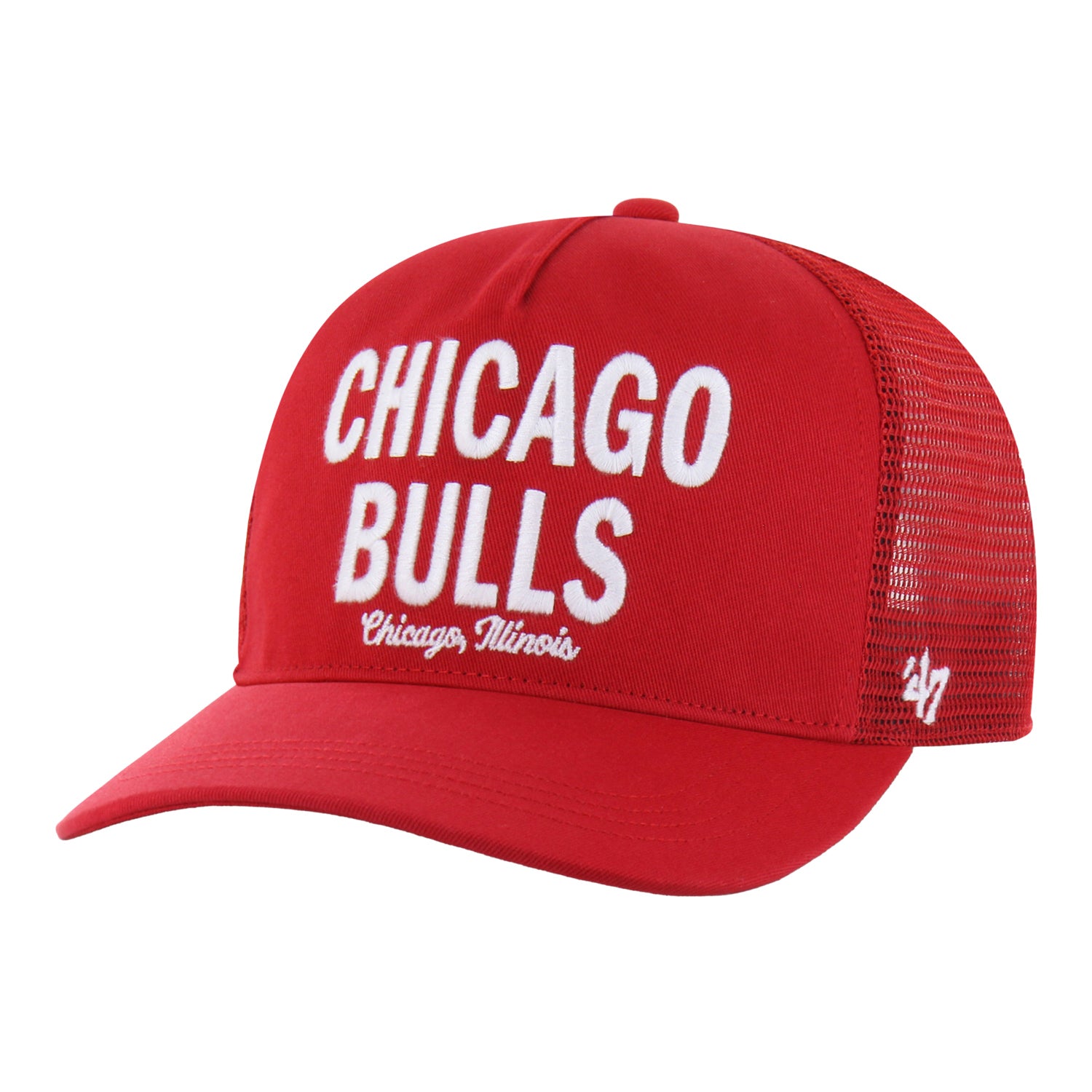 Chicago Bulls 47 Brand Contemporary Hitch Snapback in Red - Front left view