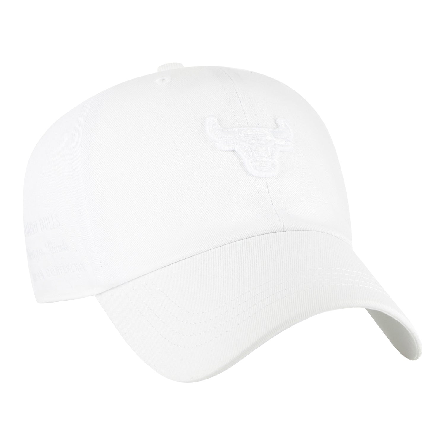 Chicago Bulls 47 Brand Contemporary Clean Up White Tonal Hat in White - Front Right View