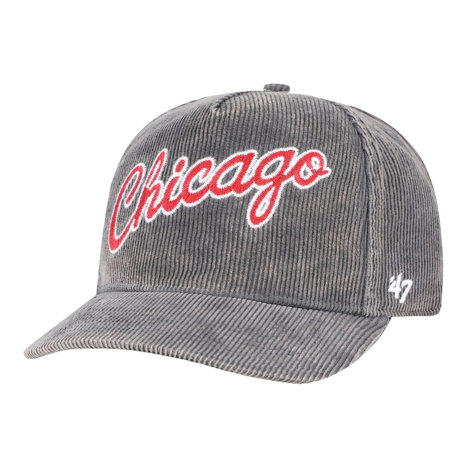 Chicago Bulls 47 Brand Reclaim Hitch Two Tone Snapback in Grey - Front Left View