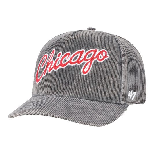 Chicago Bulls 47 Brand Reclaim Hitch Two Tone Snapback in Grey - Front Left View