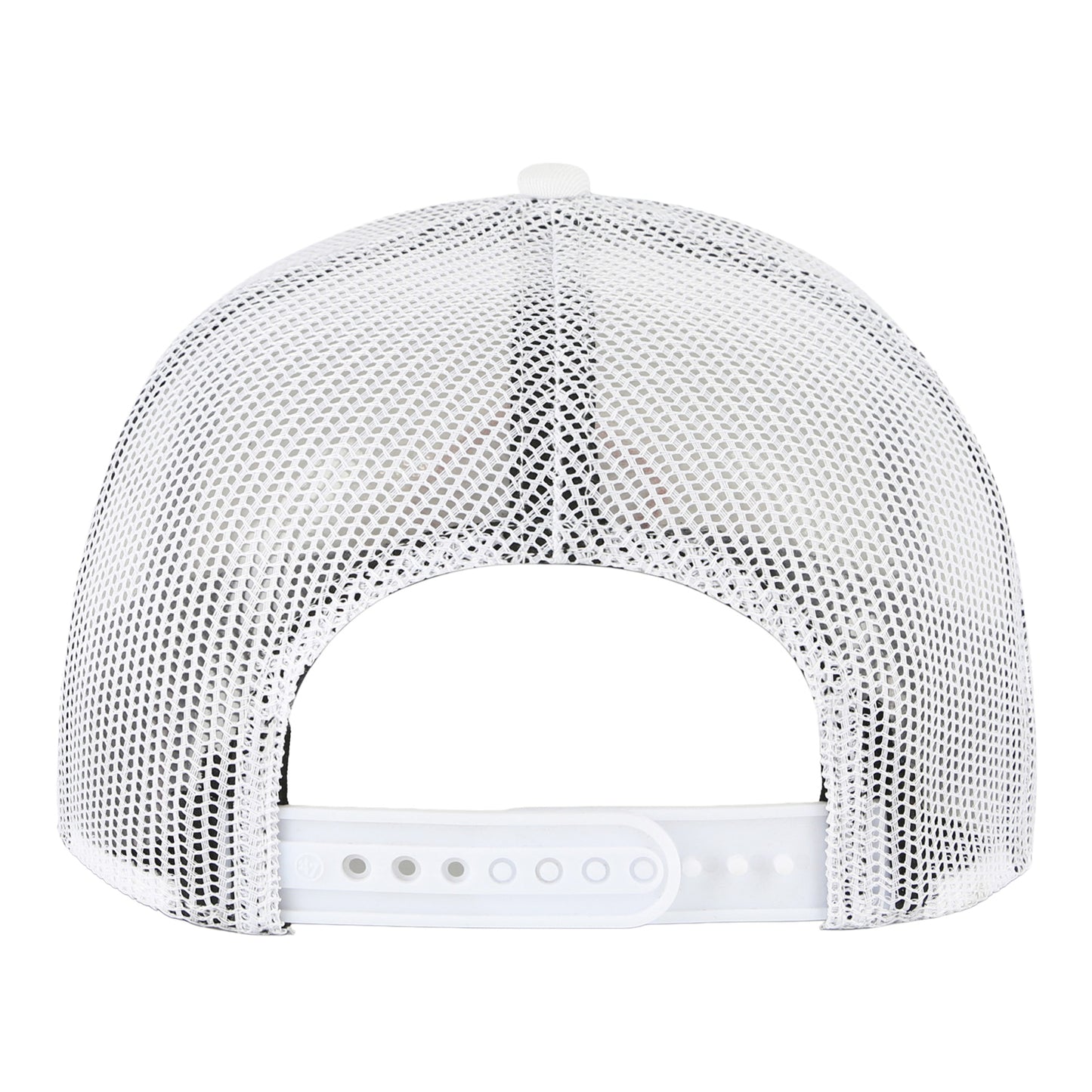 Chicago Bulls 47 Brand Tuskin Rope Trucker Snapback in White - Back View