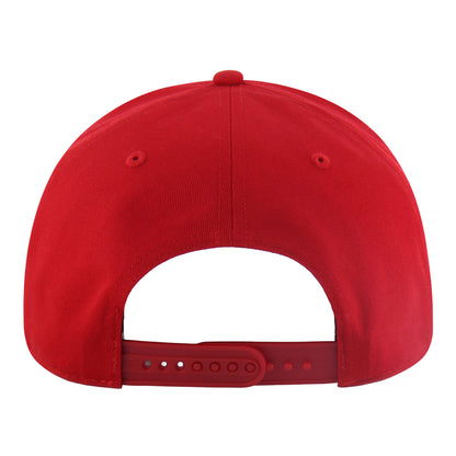 Chicago Bulls 47 Brand Break Wood Hitch Snapback in Red - Back View