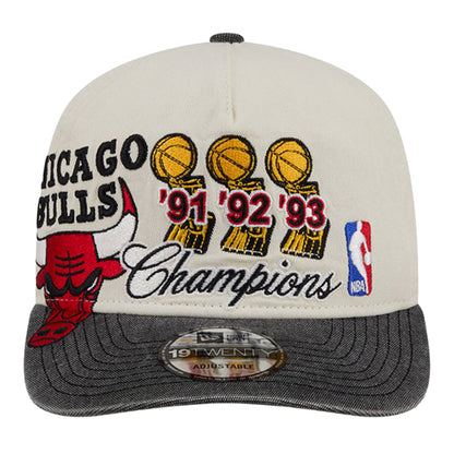 Chicago Bulls New Era Past Champs 1920 Snapback in White - Front View
