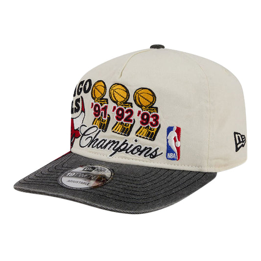 Chicago Bulls New Era Past Champs 1920 Snapback in White - Front left view