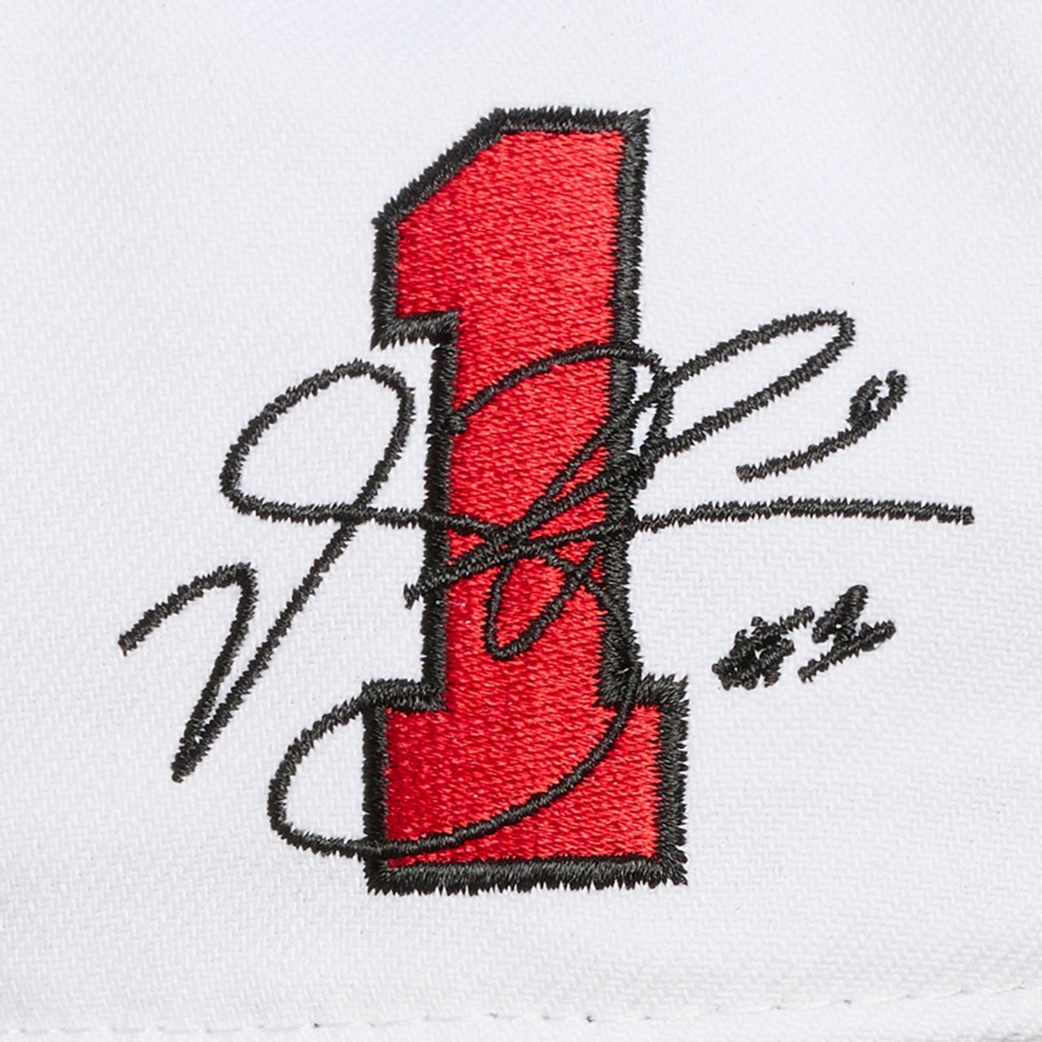 Chicago Bulls Mitchell & Ness Derrick Rose Pro Crown Snapback in White - Embroidered Signature Patch 