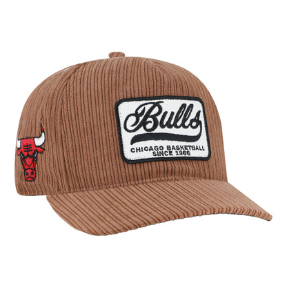 Chicago Bulls 47 Brand Corduroy Patch Hitch Hat in Brown - Front Right View