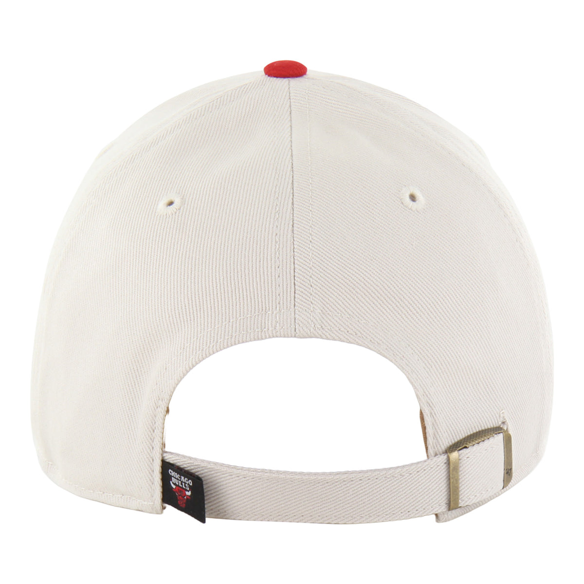 Chicago Bulls 47 Brand Broke Line Loop MVP Hat in White and Red - Back View