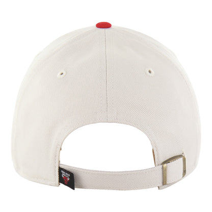 Chicago Bulls 47 Brand Broke Line Loop MVP Hat in White and Red - Back View