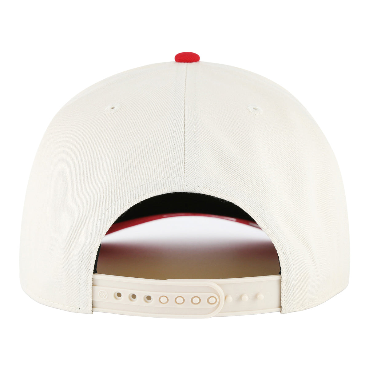 Chicago Bulls 47 Brand Arcitext Hitch Hat in White - Back View 