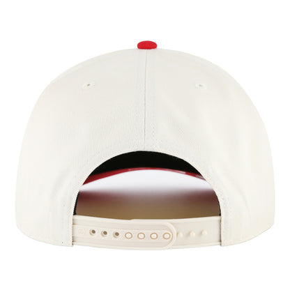 Chicago Bulls 47 Brand Arcitext Hitch Hat in White - Back View 