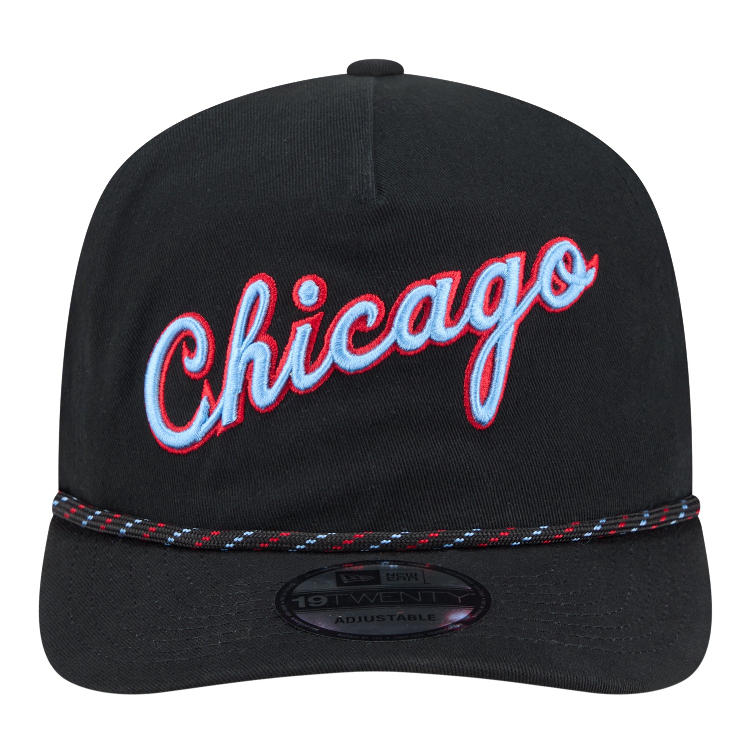 2025-26 City Edition Chicago Bulls New Era Golfer Snapback in Black - Front View