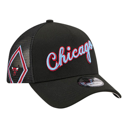 2025-26 City Edition Chicago Bulls New Era 940AF Snapback in Black - Front Right View