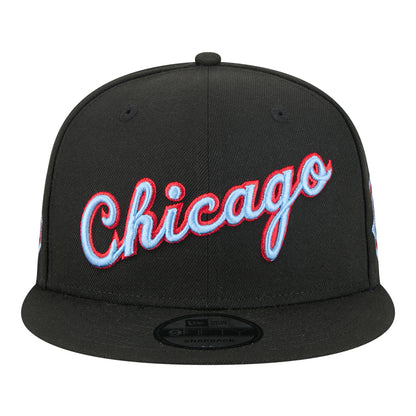 2025-26 City Edition Chicago Bulls New Era 950 Snapback in Black - Front View
