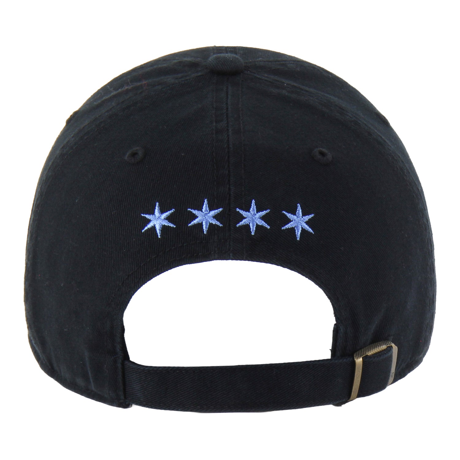 2025-26 City Edition Chicago Bulls 47 Brand Clean Up Hat in Black - Back View