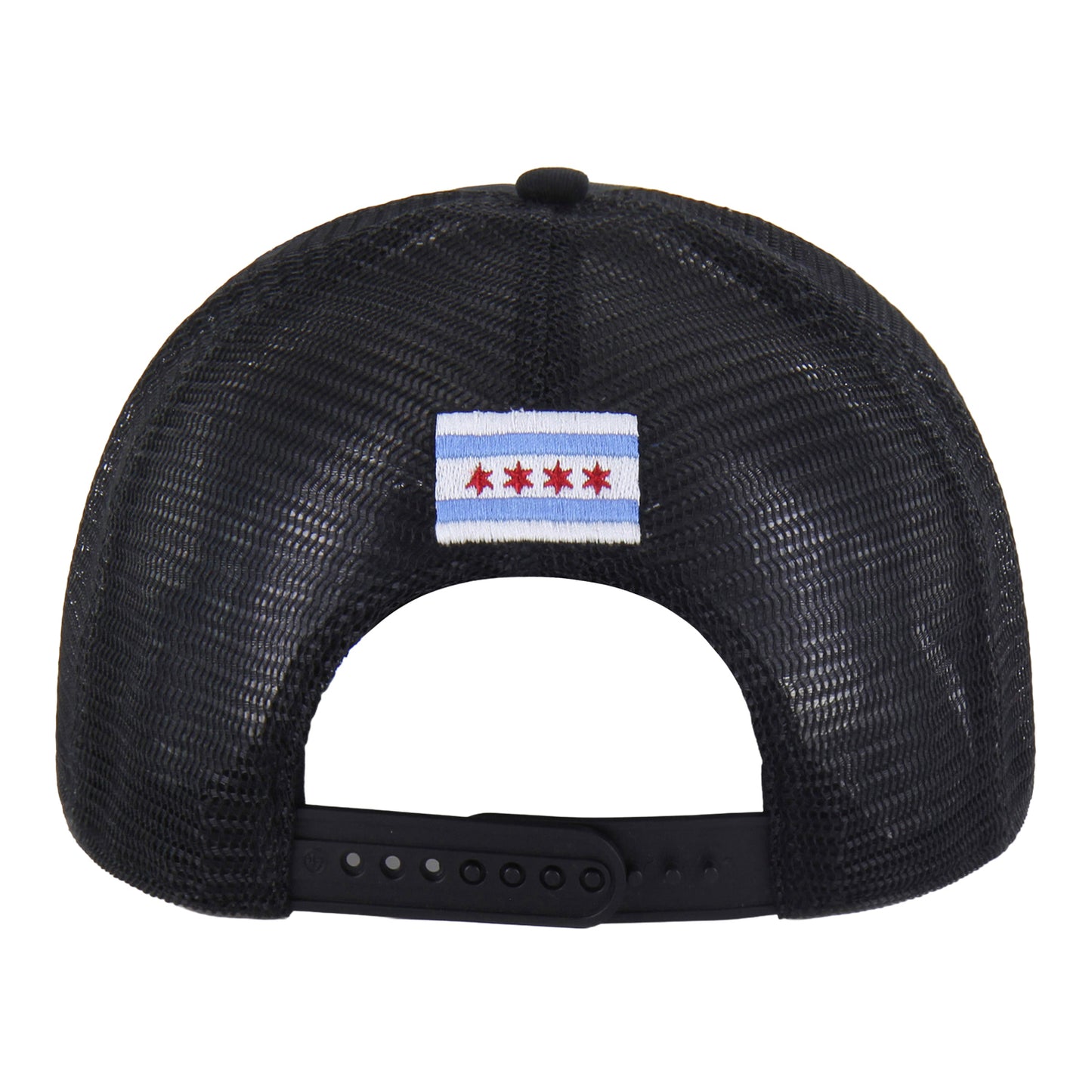 2025-26 City Edition Chicago Bulls 47 Brand Roscoe Hitch Snapback in Black - Back View