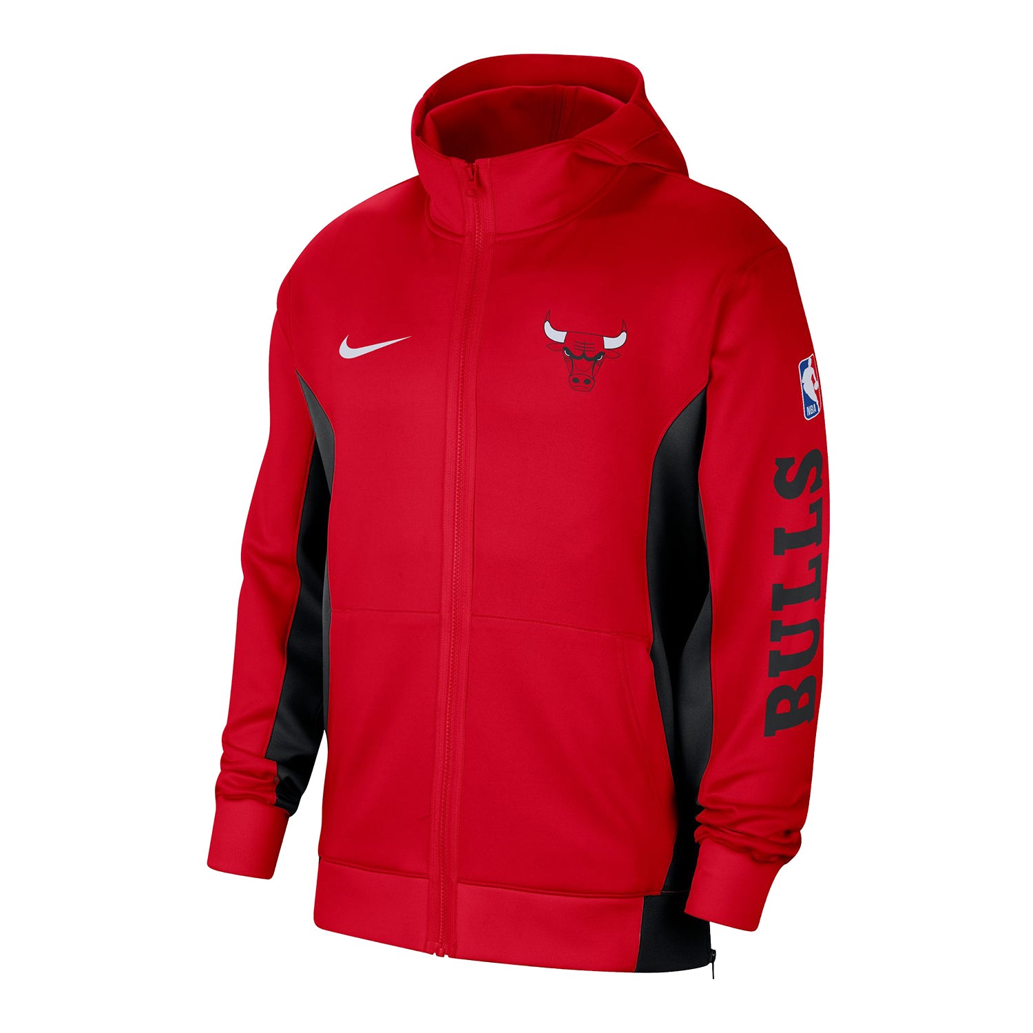 Chicago Bulls Nike Showtime Jacket - red and black - front view