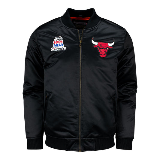 Chicago Bulls Mitchell & Ness Satin Bomber Jacket