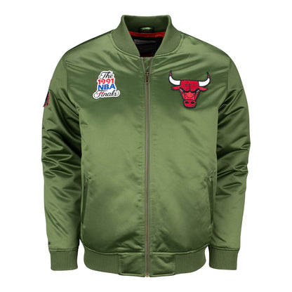 Chicago Bulls Mitchell & Ness Satin Bomber Jacket