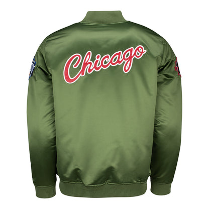 Chicago Bulls Mitchell & Ness Satin Bomber Jacket