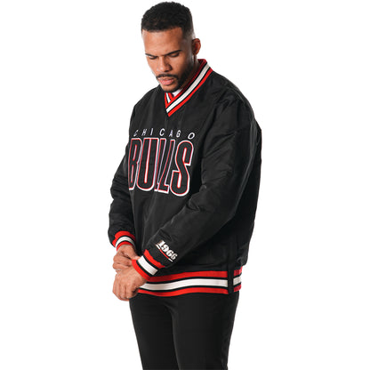 Chicago Bulls Wild Collective Pullover Windbreaker In Black - Front Left View