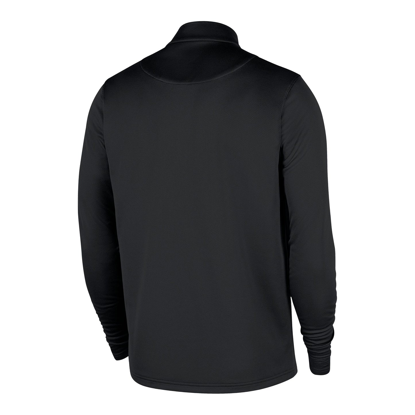 Chicago Bulls Nike Black Coach's 1/4 Zip Jacket in Black - Back View