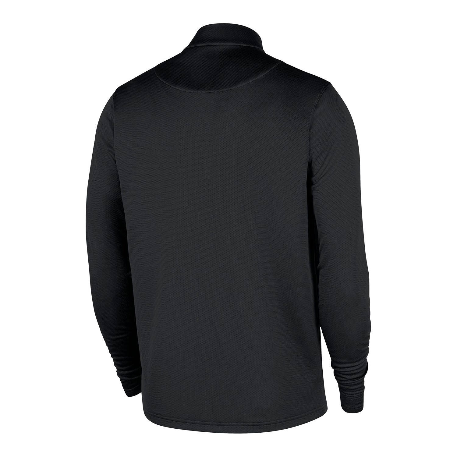 Chicago Bulls Nike Black Coach's 1/4 Zip Jacket in Black - Back View