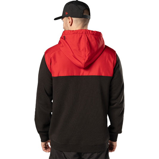 Chicago Bulls New Era Nylon Ripstop Jacket in Black - Front View