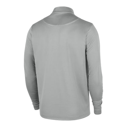 Chicago Bulls Nike Grey Coach's 1/4 Zip Jacket in Grey - Front view