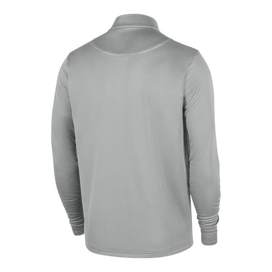 Chicago Bulls Nike Grey Coach's 1/4 Zip Jacket in Grey - Front View