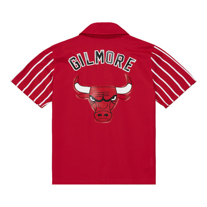 Chicago Bulls Mitchell & Ness Artis Gilmore 1976 Authentic Warmup Shirt in red - Back View