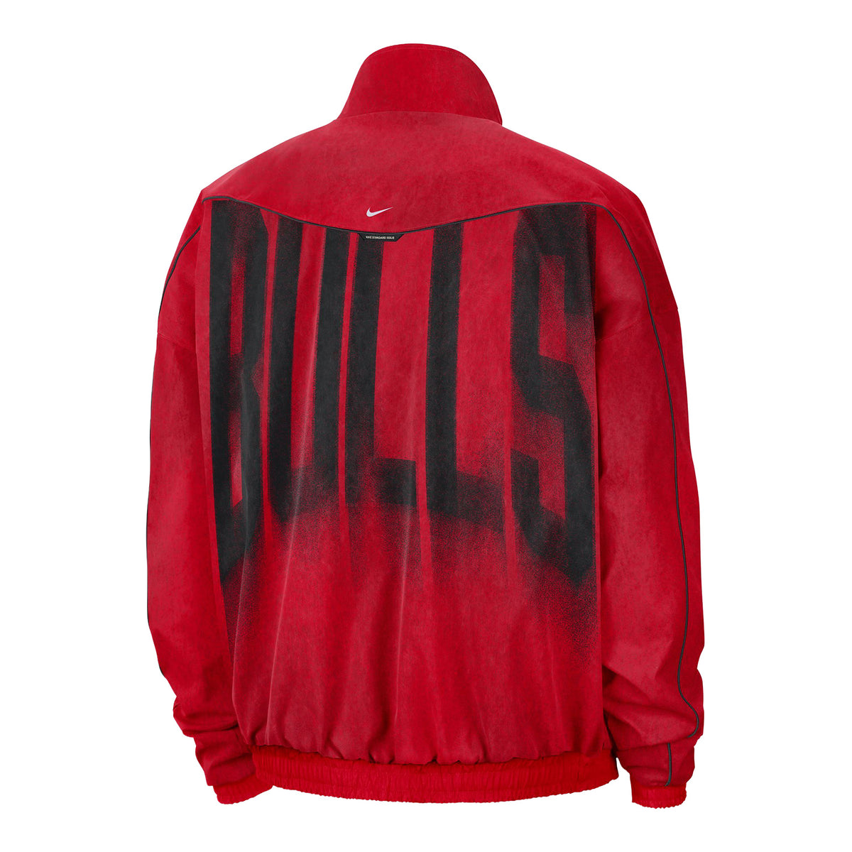 Chicago Bulls Nike 2026 Standard Issue Full Zip Game Jacket in Red - Back View