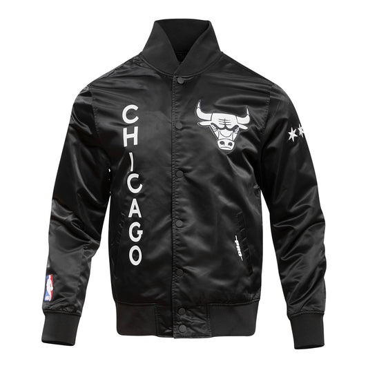 2023-24 CHICAGO BULLS CITY EDITION M.O.M SATIN JACKET - front view